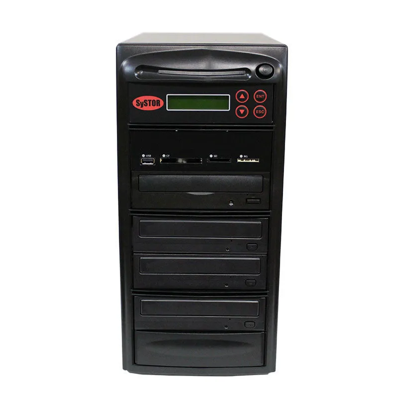 Systor Multi Media Center - Flash Memory Drive (USB/SD/CF/MS/MMC) to Disc Backup   1 to 3 SATA Blu-Ray Duplicator