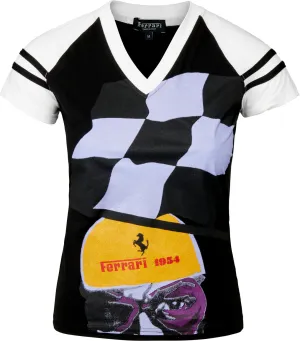 T-SHIRT Formula One 1 Scuderia Ferrari F1 Team Black Top NEW! Tee Ladies