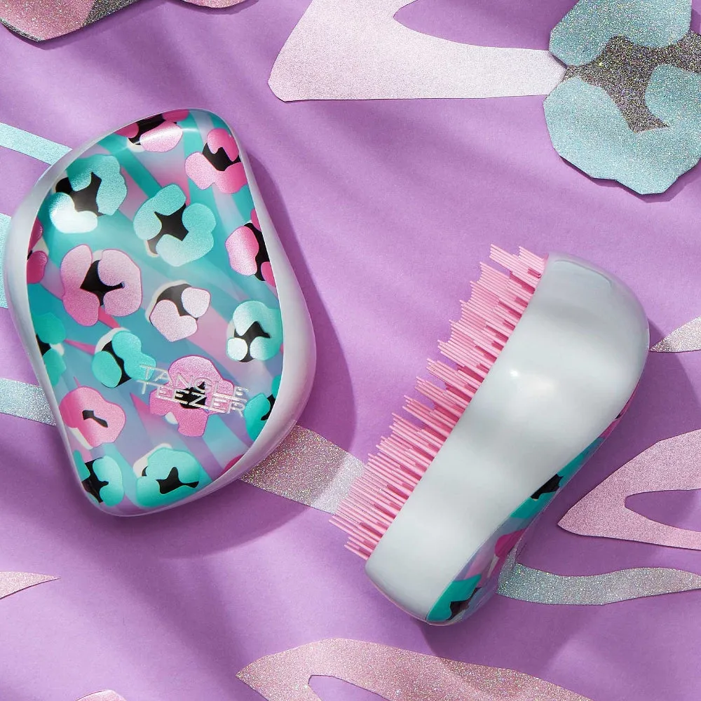 Tangle Teezer Compact Flowers Teal/Pink