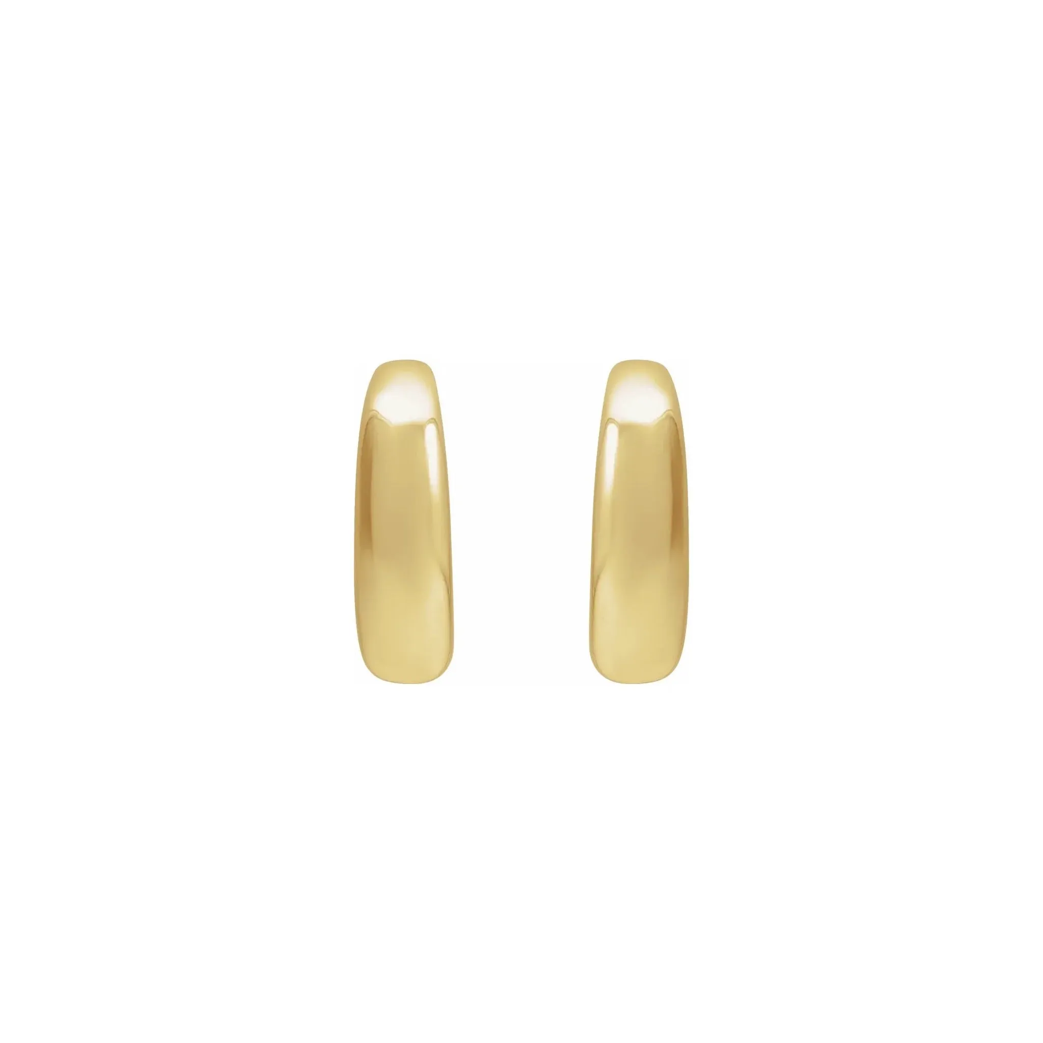 tapered puffed lightweight post hoop earrings
