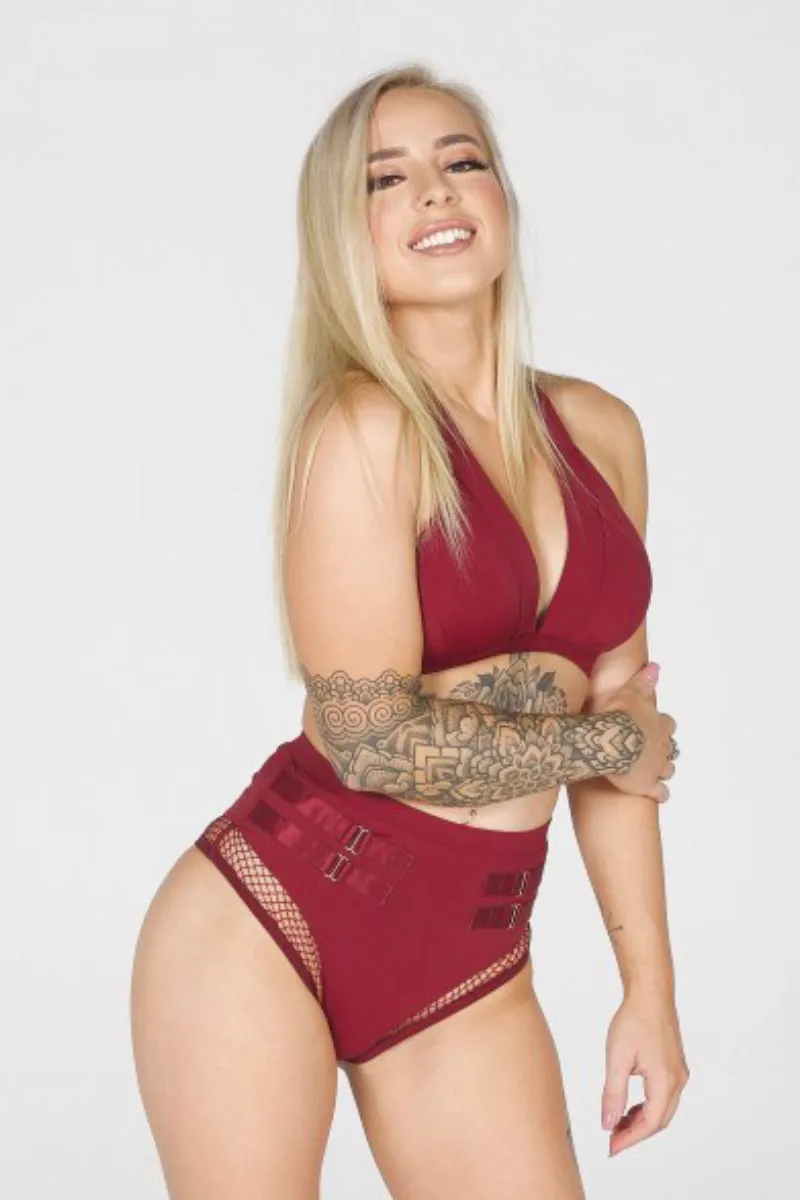 Tatiana Active Isla Shorts - Burgundy