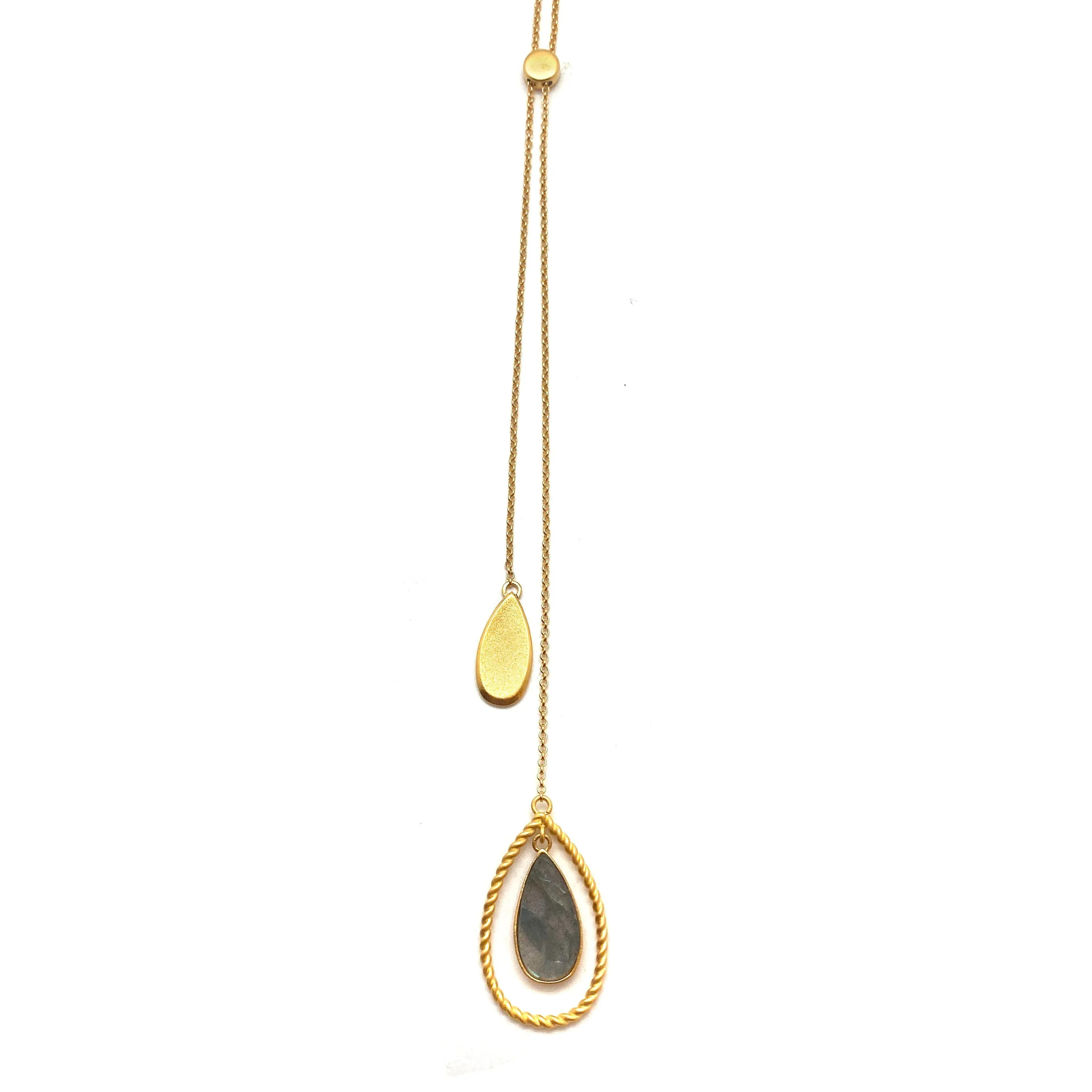 Teardrop Labradorite Lariat