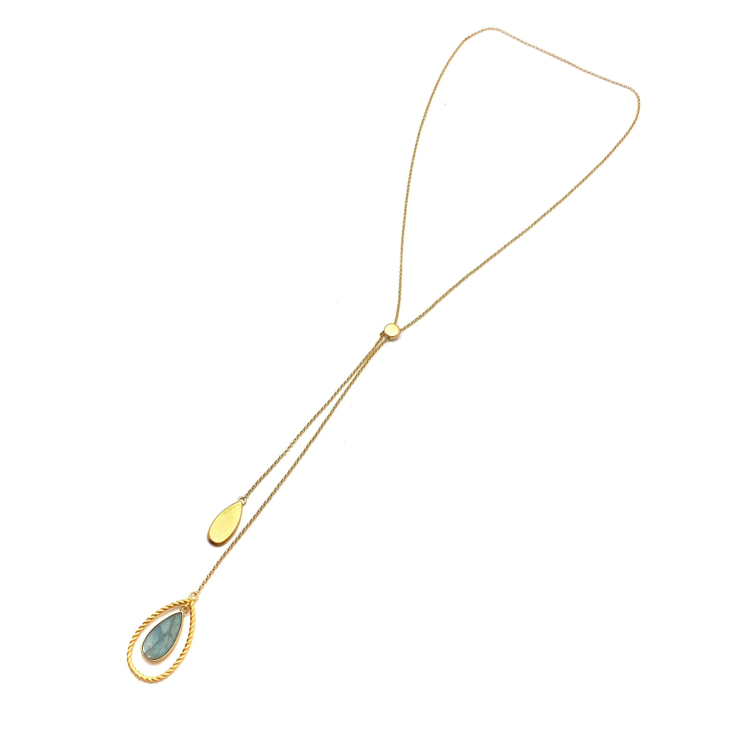 Teardrop Labradorite Lariat