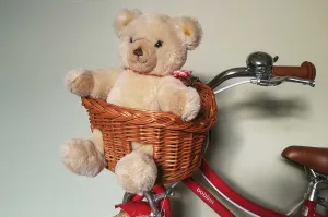 Teddy Wicker Bike Basket