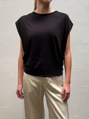 Terrance Tuck Tee in Lightweight Jersey - Black