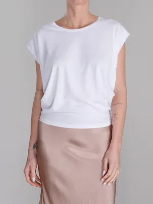 Terrance Tuck Tee in Lightweight Jersey - White