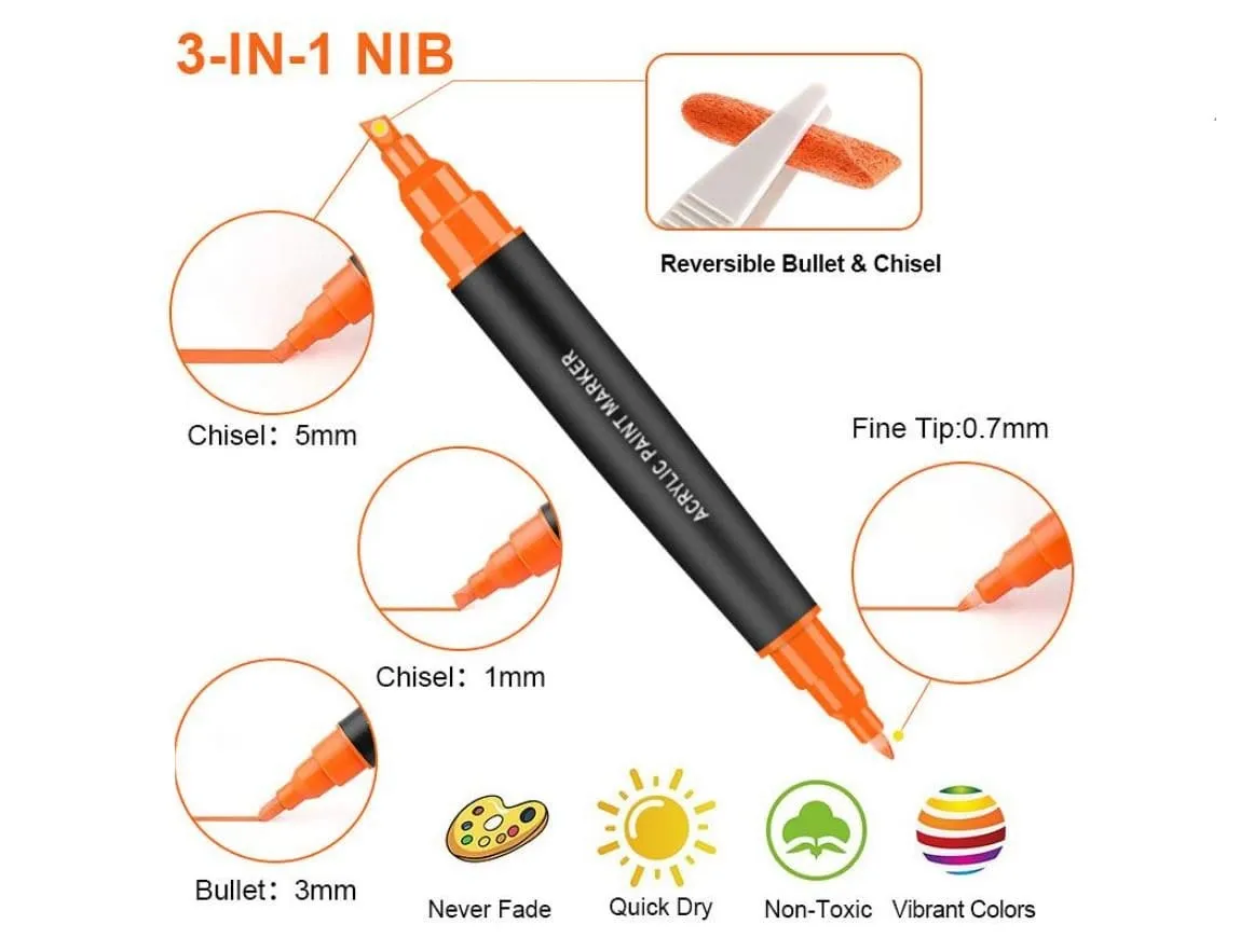 The Art Journey 12 Piece Dual Tip Marker Nib ART004
