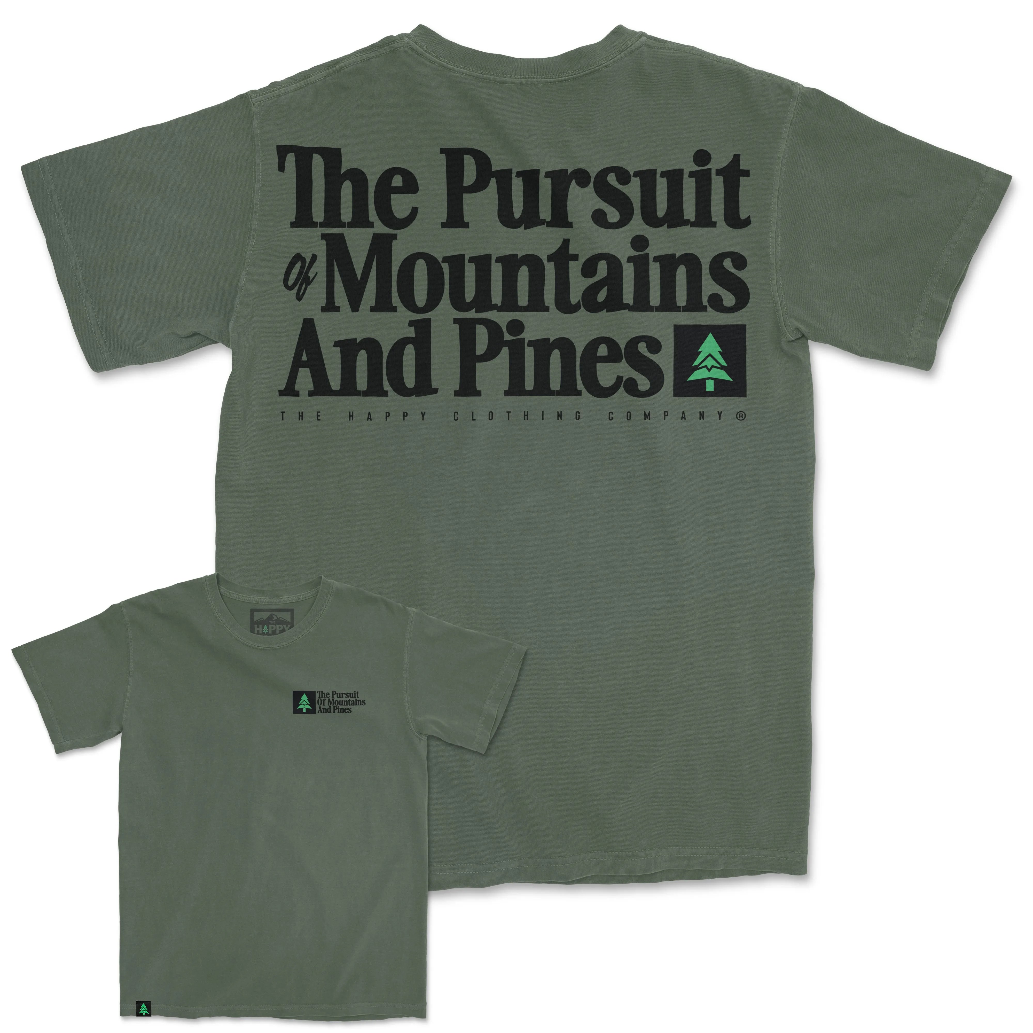The Pursuit Of Mountains and Pines Nature-Dyed Tee