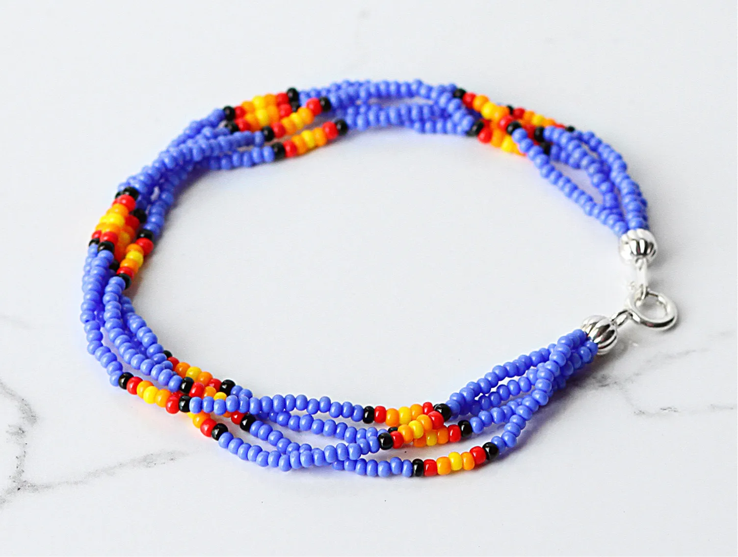 The Quartet Bracelet- Blue Sunburst