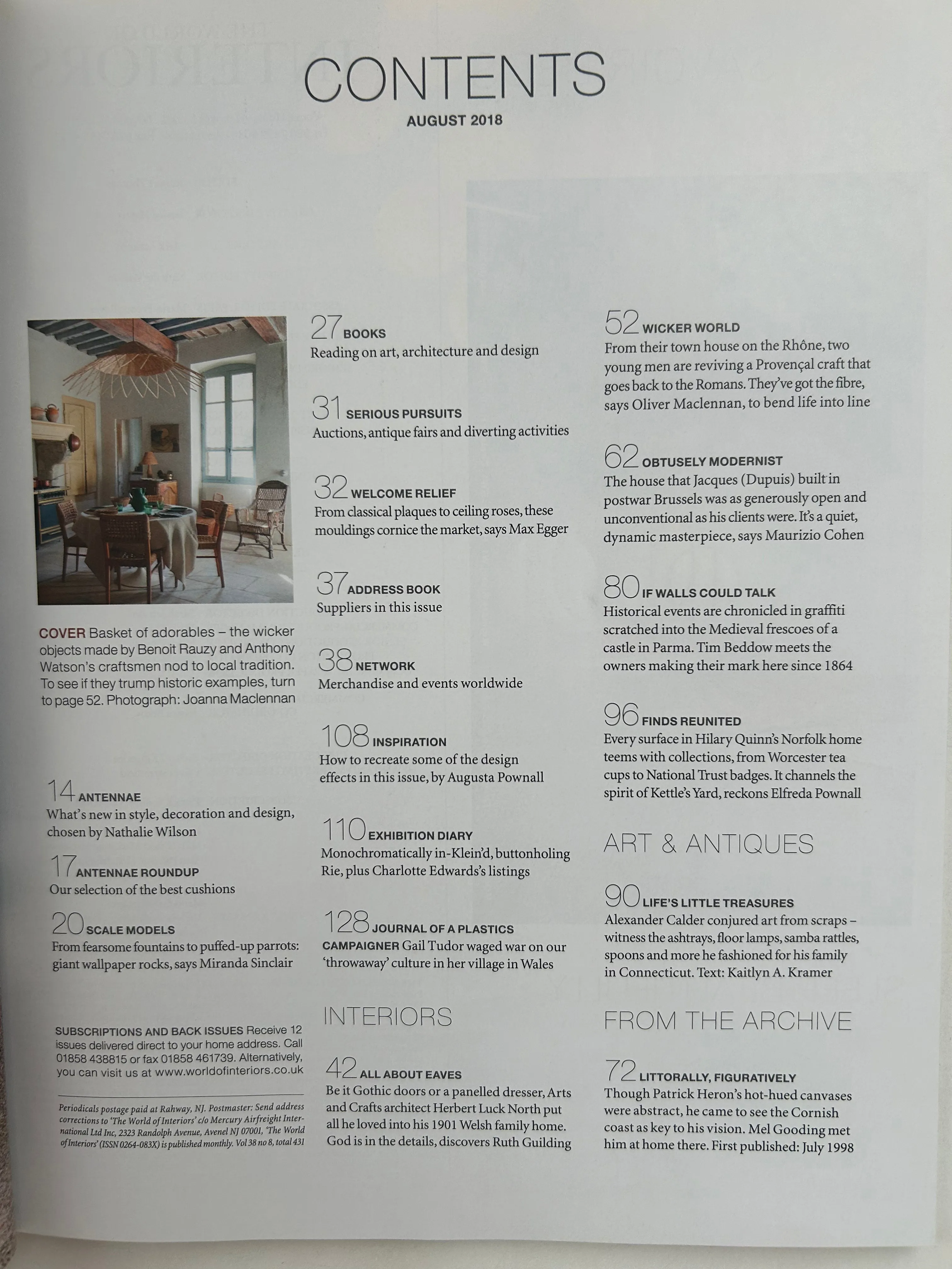The World of Interiors - August 2018