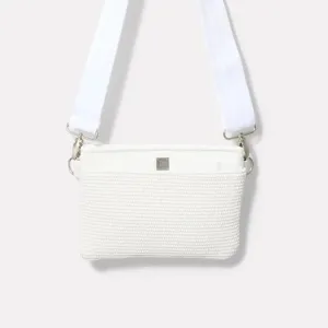 Think Royln Yacht Bum Bag - White Raffia/White