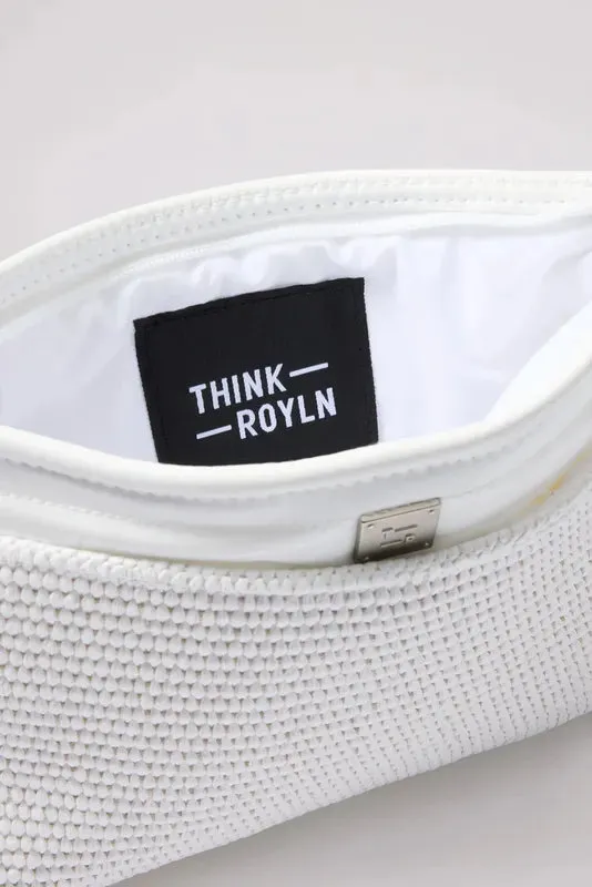 Think Royln Yacht Bum Bag - White Raffia/White