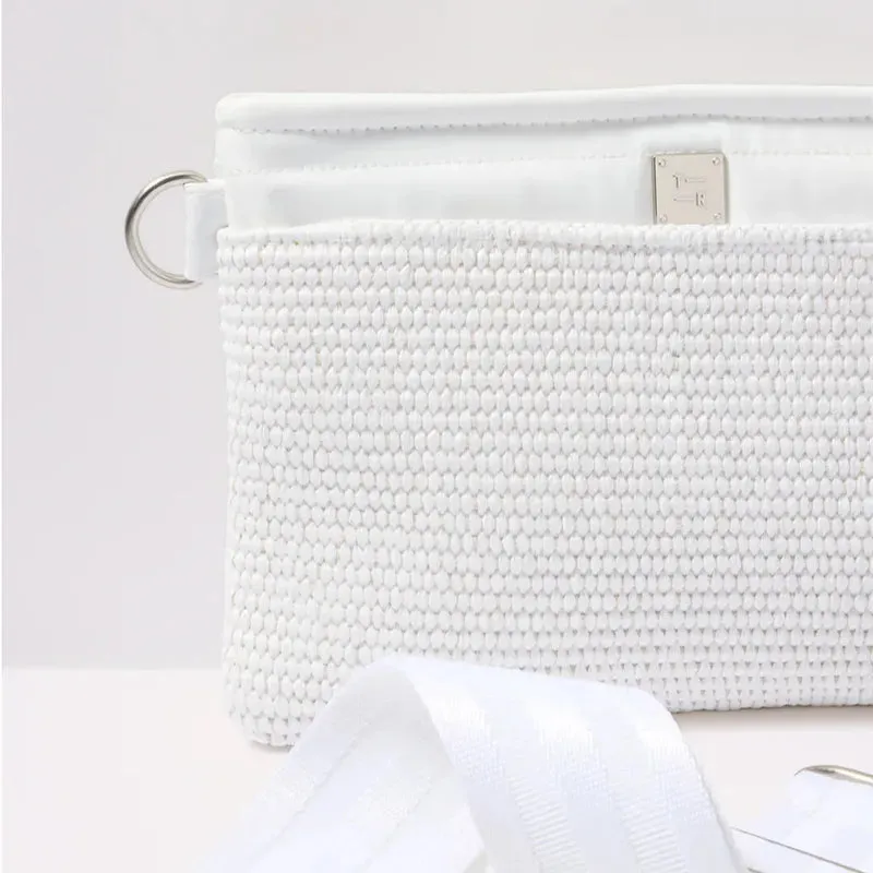 Think Royln Yacht Bum Bag - White Raffia/White