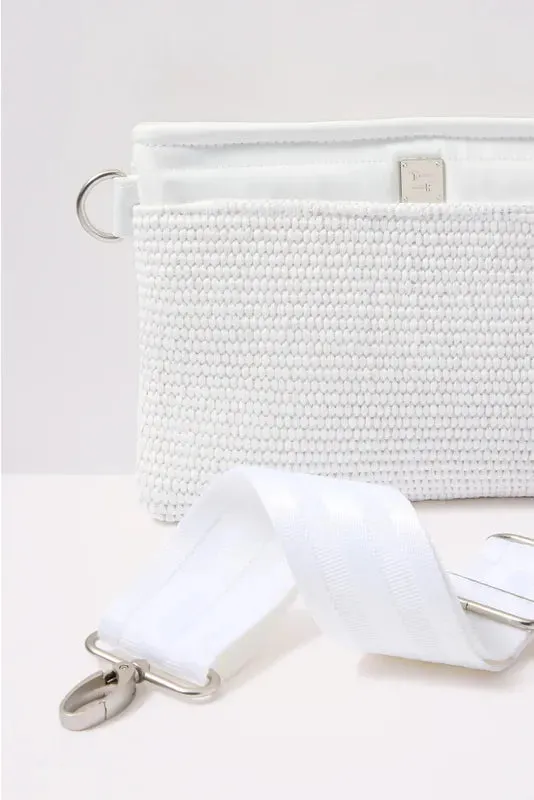 Think Royln Yacht Bum Bag - White Raffia/White
