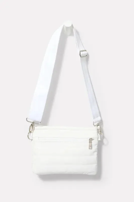 Think Royln Yacht Bum Bag - White Raffia/White