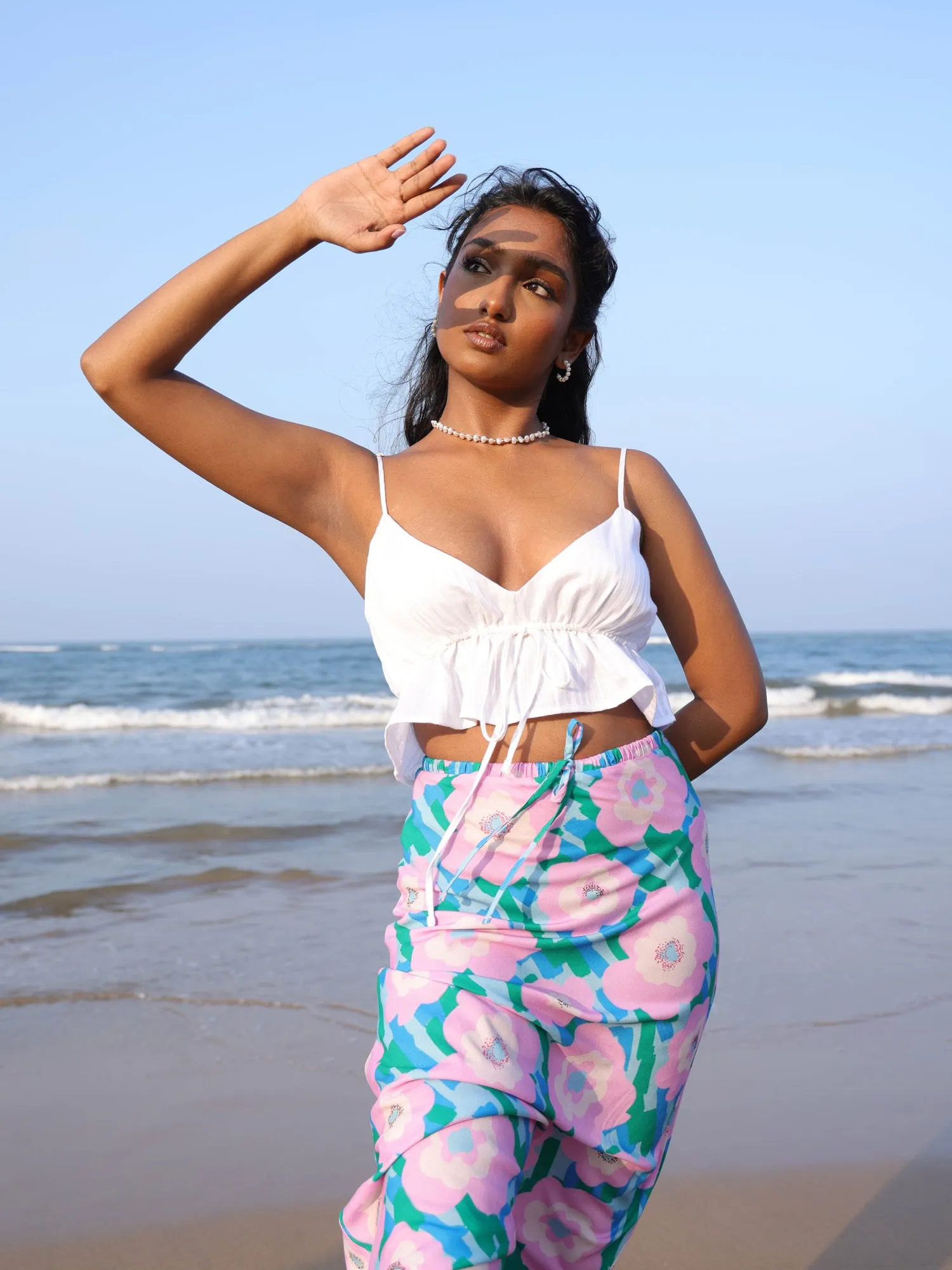 Tie Up Detailed Bustier Top