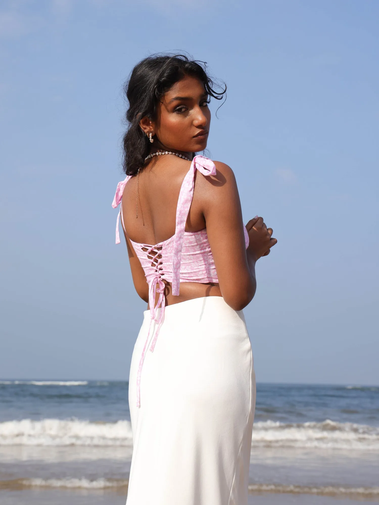Tie Up Detailed Corset Top