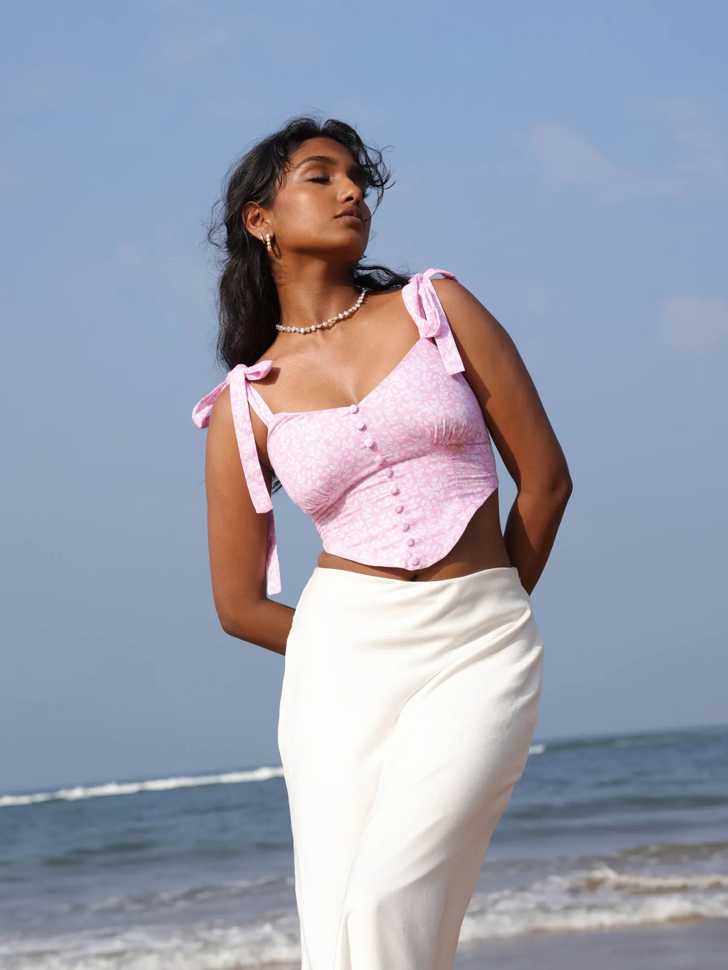 Tie Up Detailed Corset Top