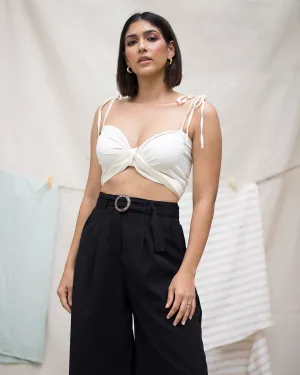 Tie up Detailed Crop Top