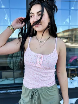 Too Sweet Floral Cami- Rose Pink