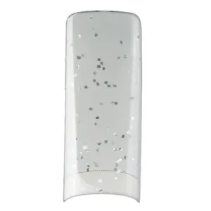 Transparent Glitter Silver 100tips