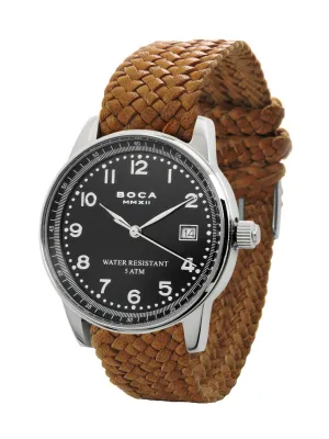 Traveler Black - Bright Tobacco Wristband