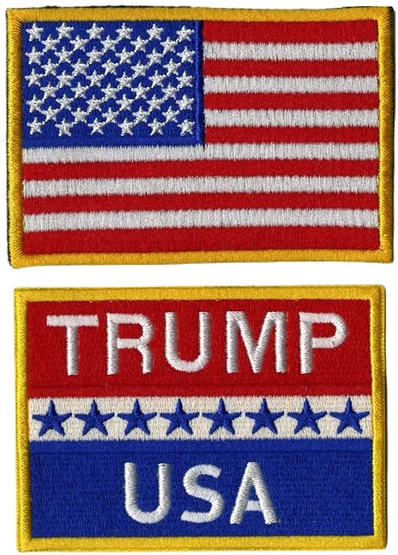 Trump 2024 MAGA Patriotic Patches  Iron On/Sew On 6pc.