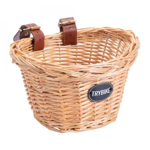 Trybike Balance Bike Wooden Wicker Basket