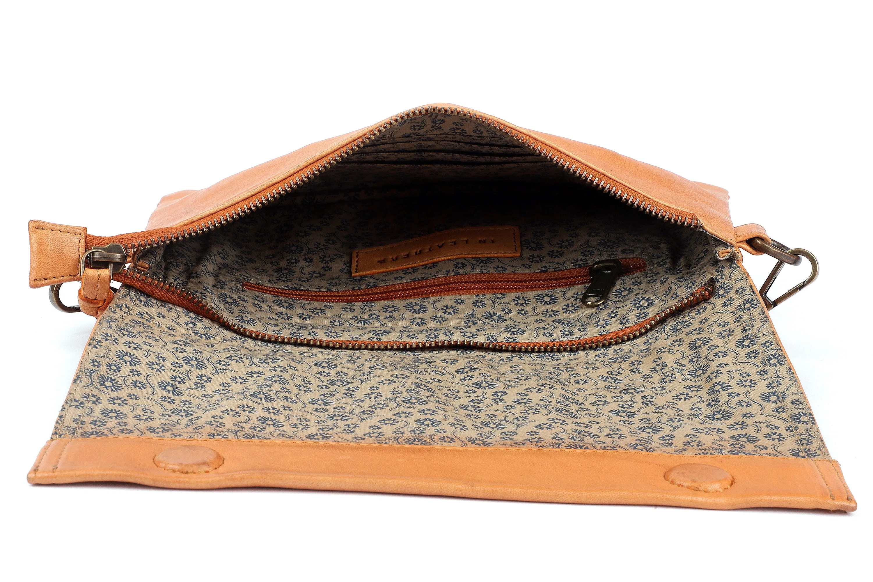 Tush Leather Cross Body - Camel