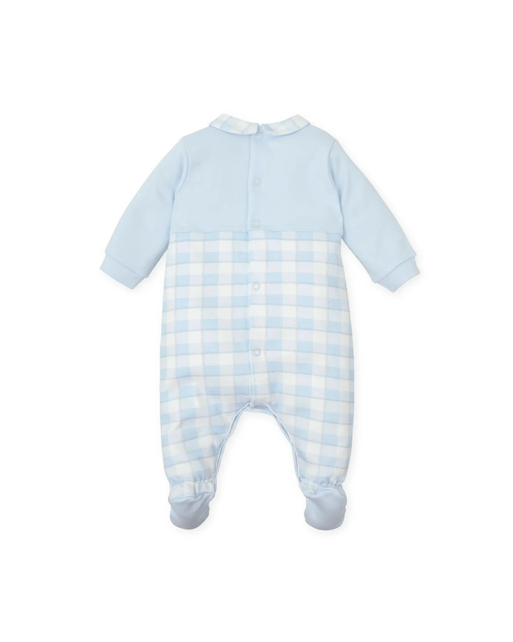 TUTTO PICCOLO| Sky Blue Checkered Romper