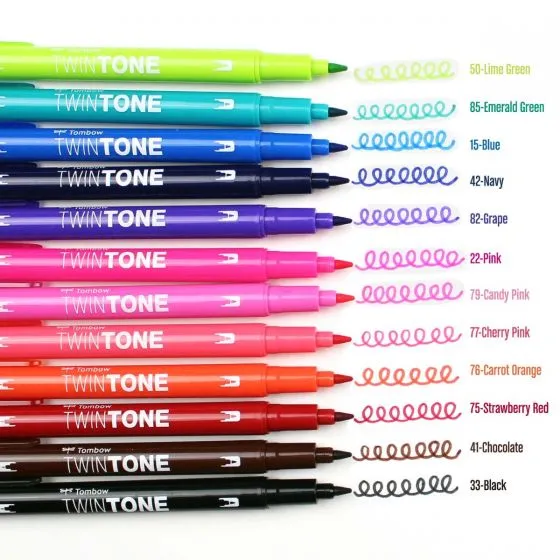 TwinTone Marker Bright Set (12)