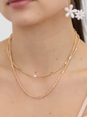 Two Layered Detailed Necklace
