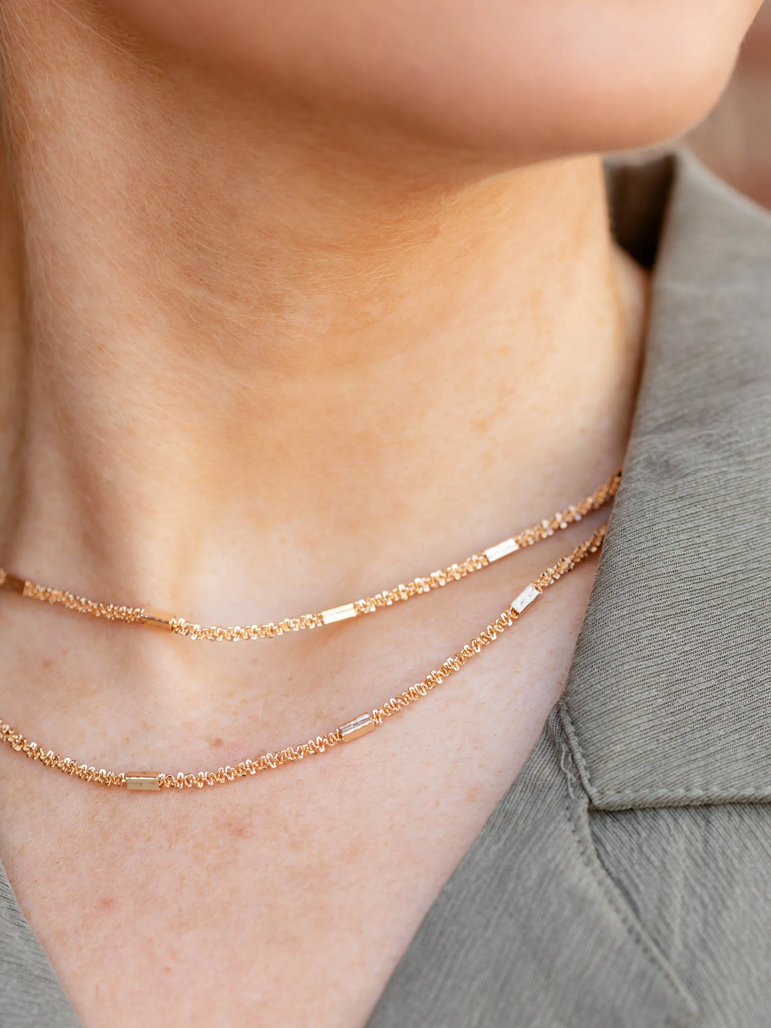 Two Layered Detailed Necklace