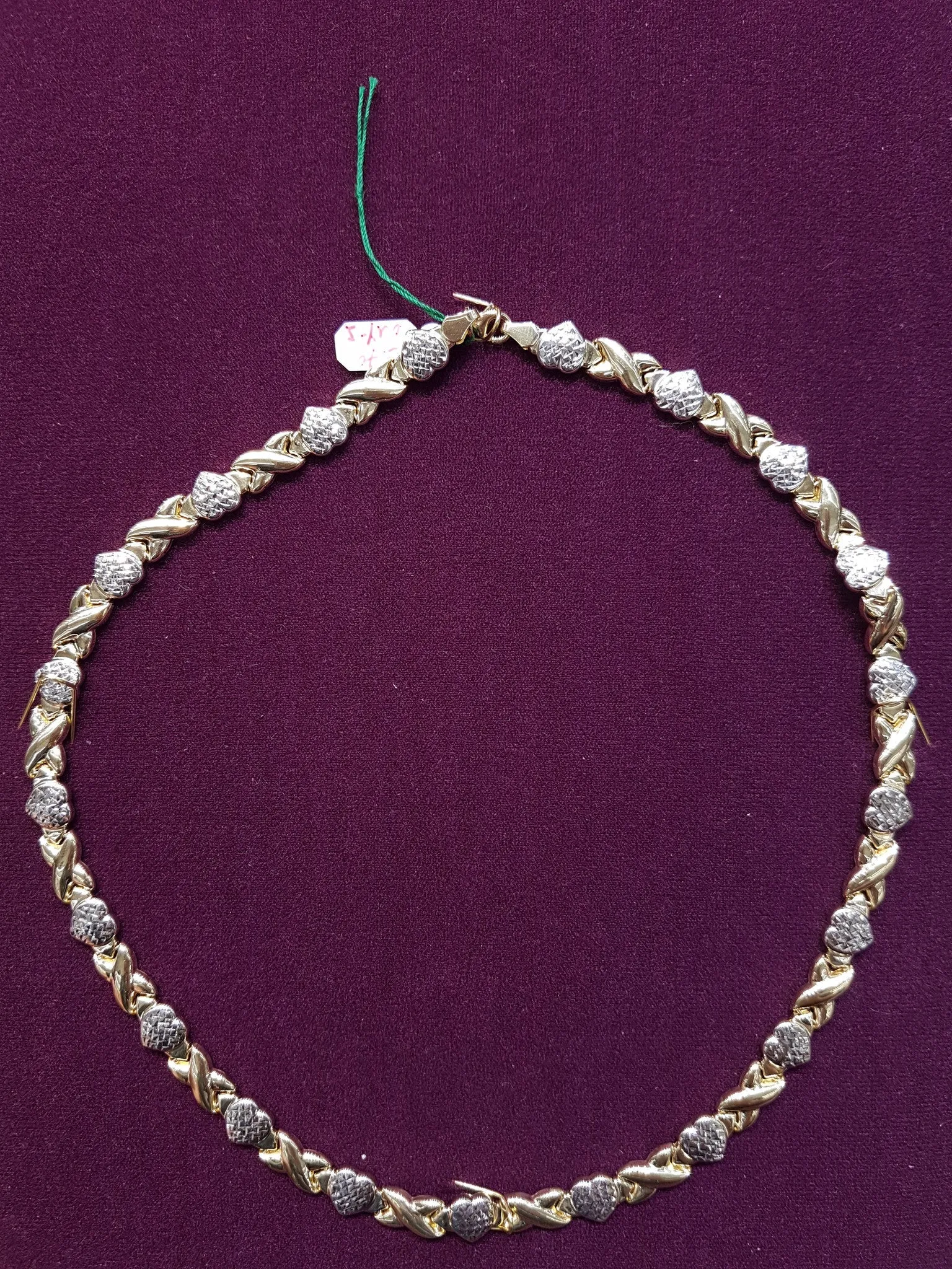 Two-Tone X♡X♡ Necklace (14K)
