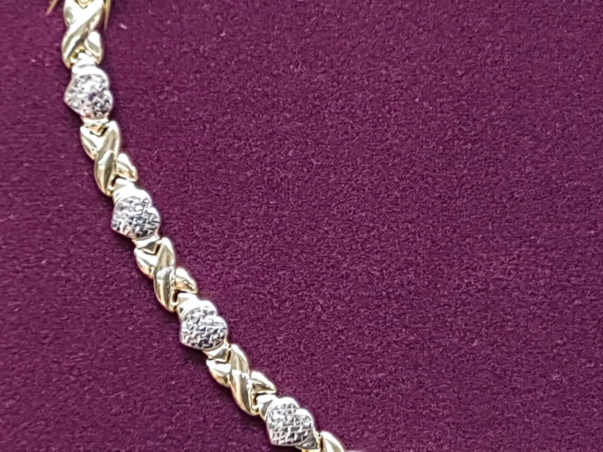 Two-Tone X♡X♡ Necklace (14K)