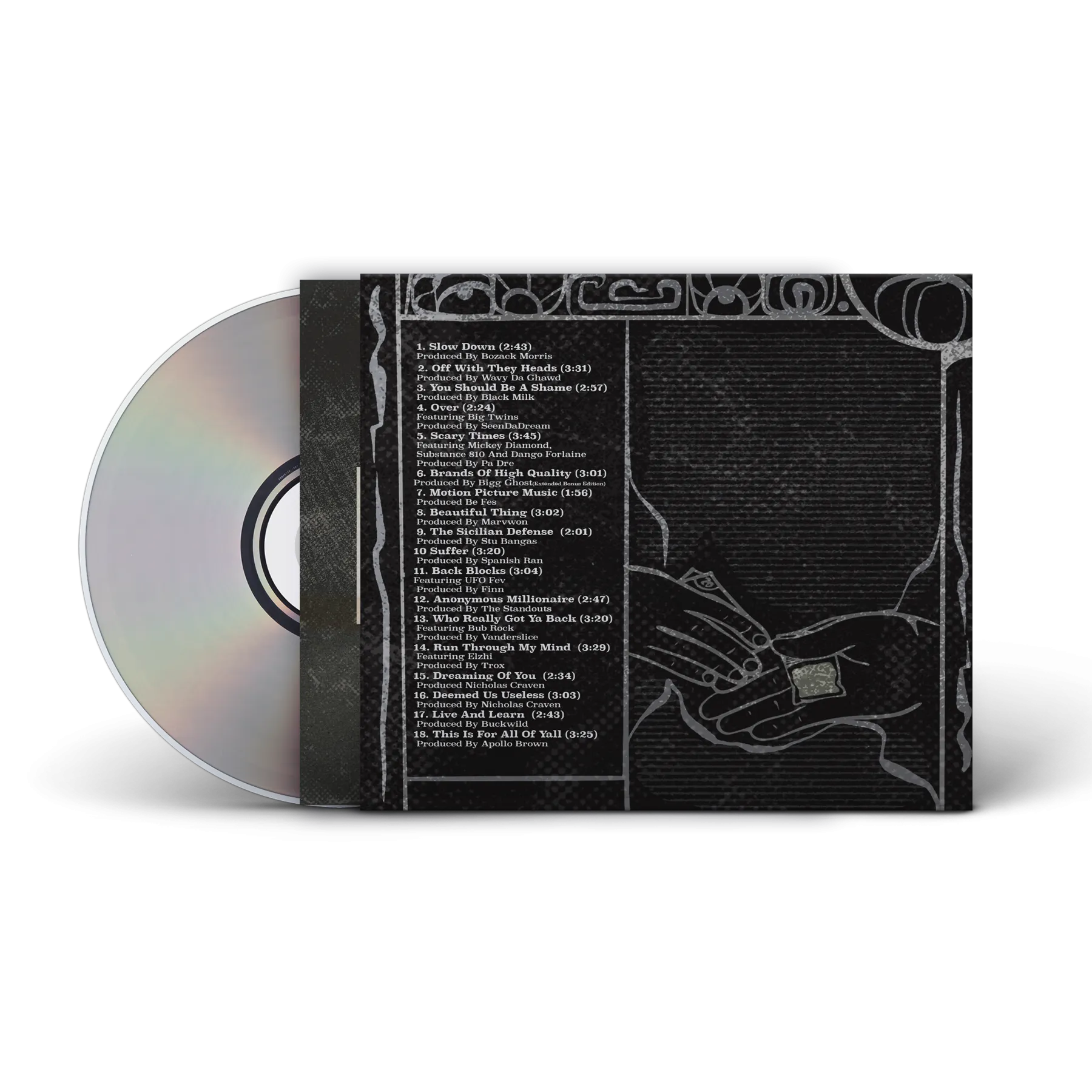 Ty Farris - No Cosign Just Cocaine 4 Pecue Design Digipak CD With 8 Page Booklet & 5 Bonus Tracks Produced By Buckwild,Nicholas Craven, Big Ghost & More
