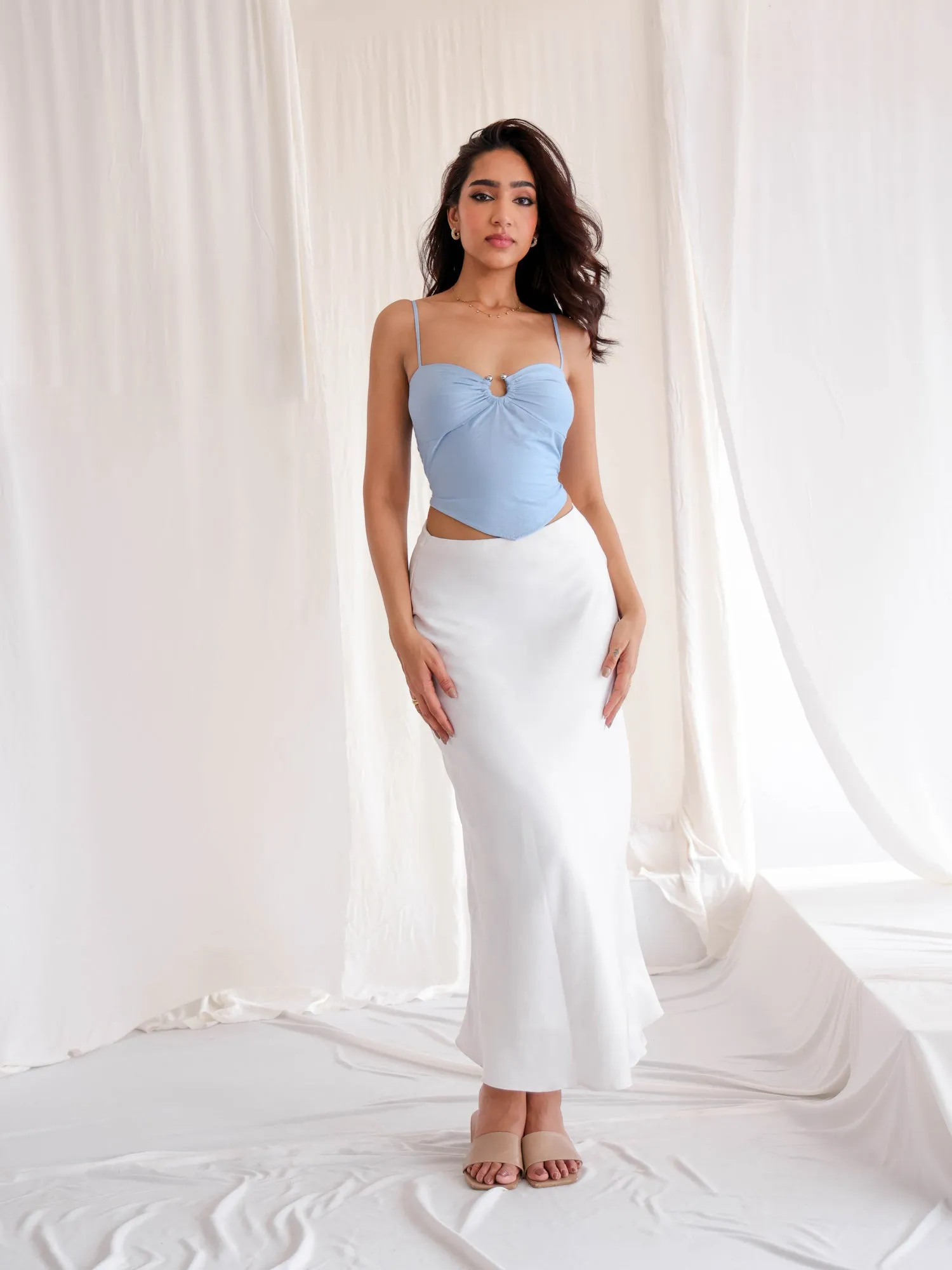 U Ring Detailed Bustier Top