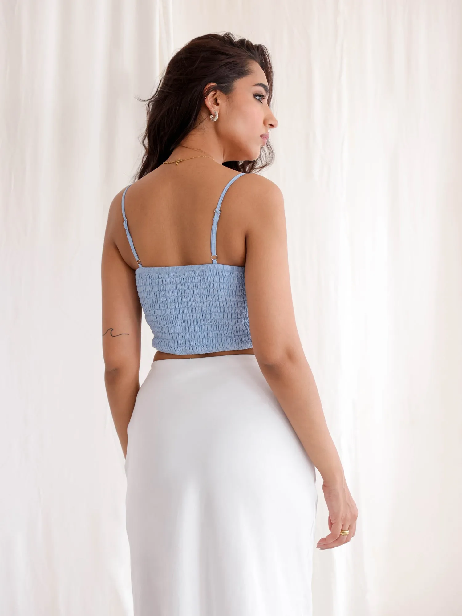 U Ring Detailed Bustier Top