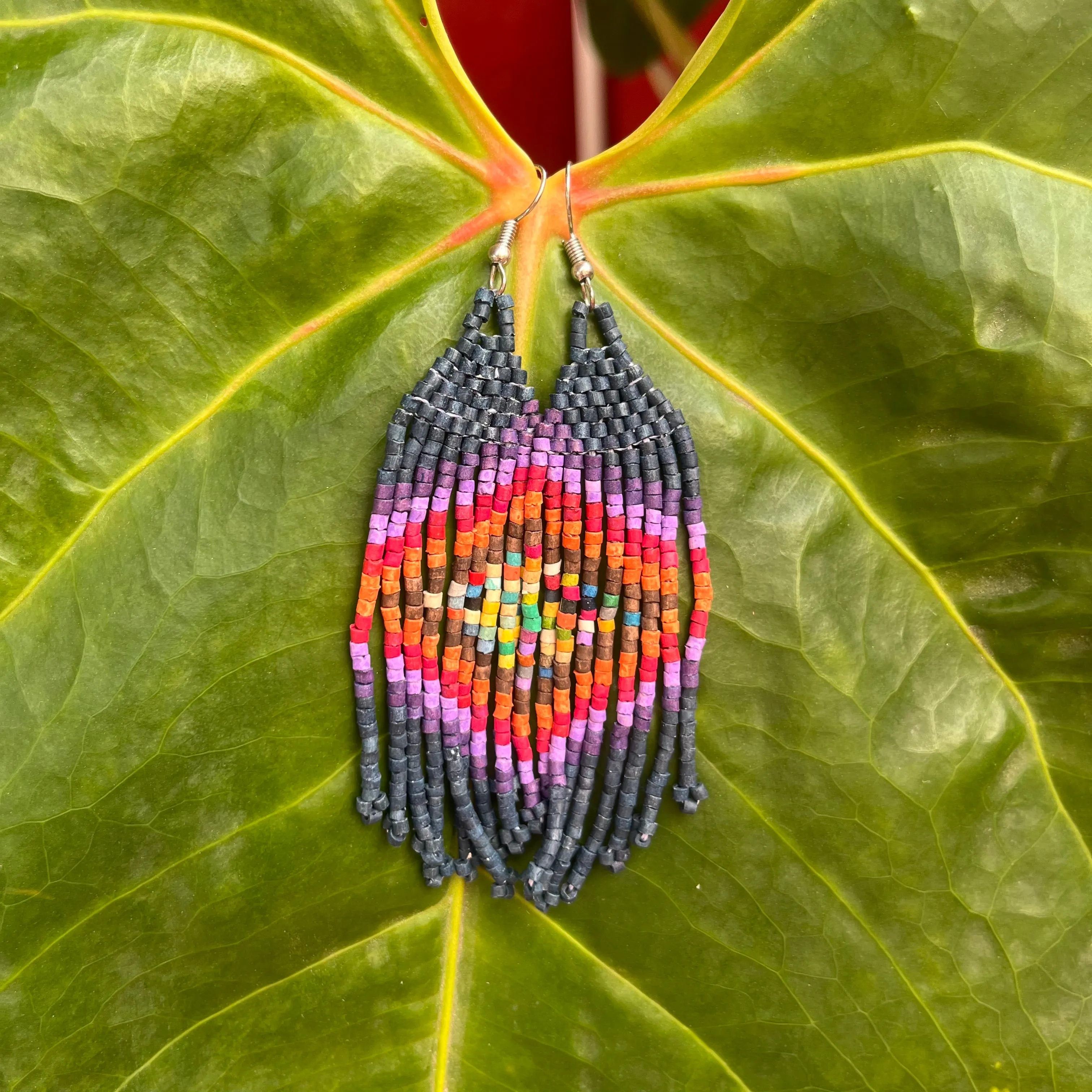 Ultra Lightweight Beaded Earrings in Symmetrical Design