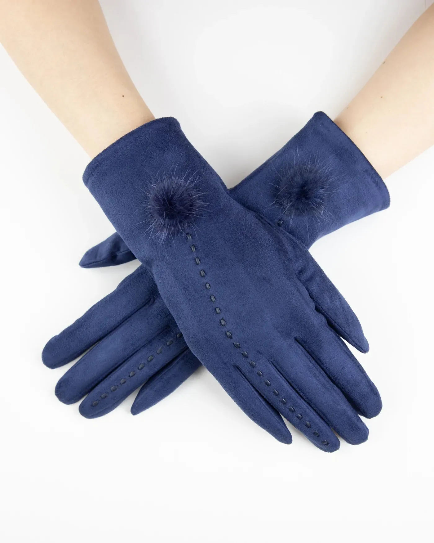 Ultra Suede Detailed Gloves