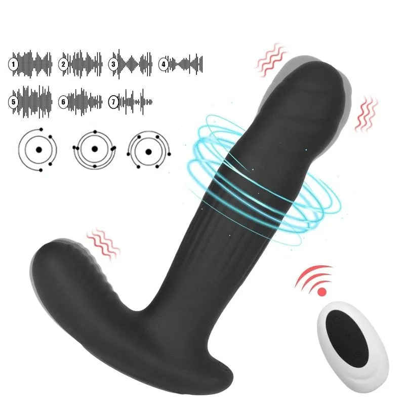 Un plug anal silicone vibrant et rotatif