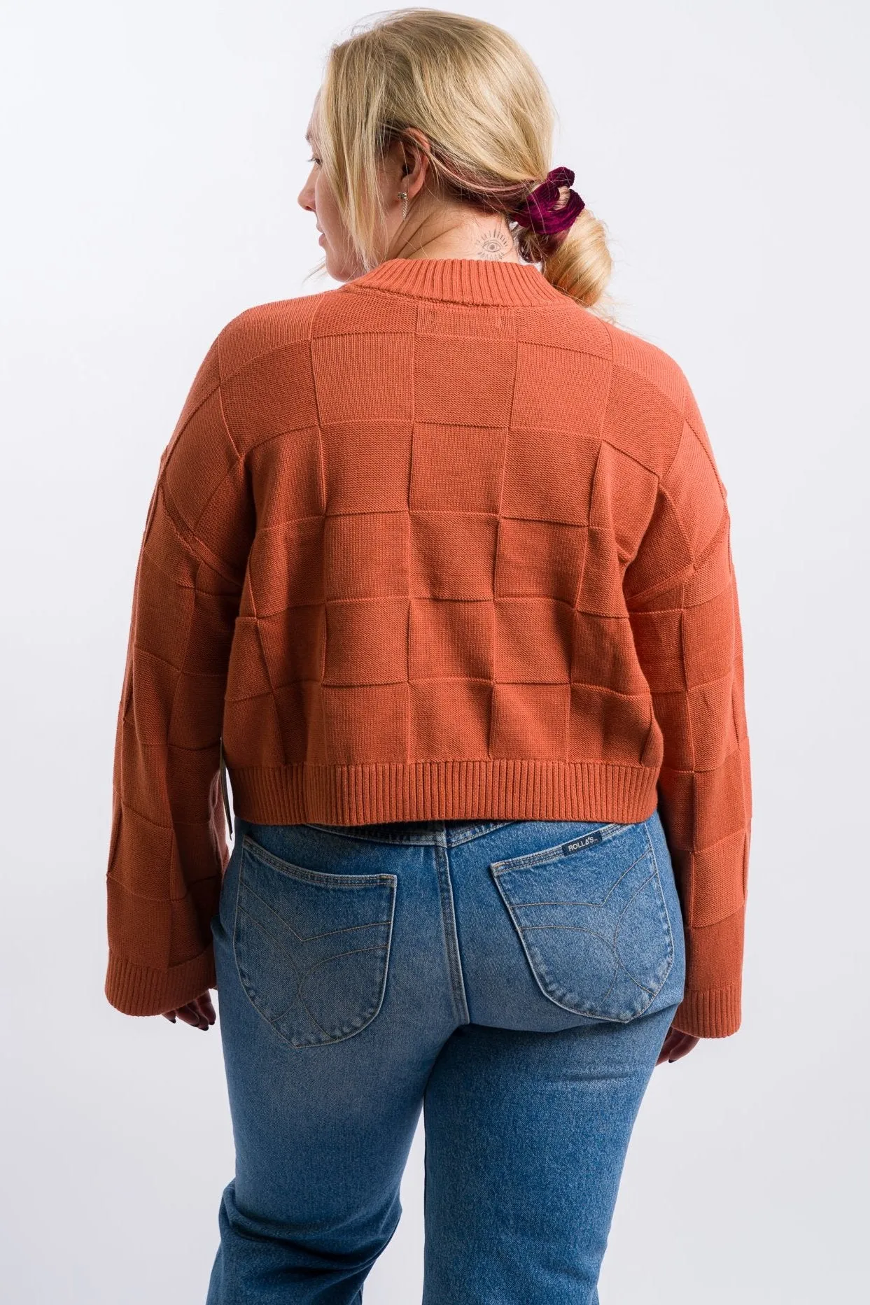 Vans Cammile Checker Pullover Sweater - Auburn