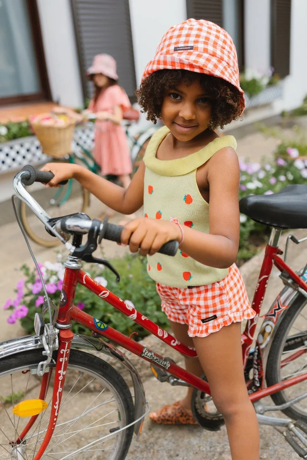 Vera Bucket Hat in Poppy Check by A Monday in Copenhagen