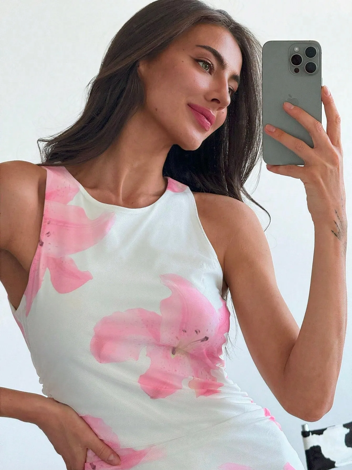 Vestido Largo Floral Aloruh para Mujeres en Cherry Vibes