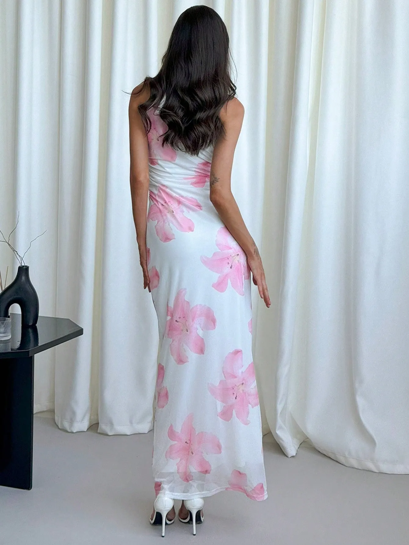 Vestido Largo Floral Aloruh para Mujeres en Cherry Vibes