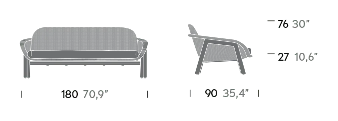 Vimini - 2 Place Sofa