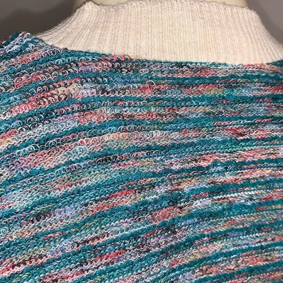 Vintage 60’s Mod JC Penny Striped Terry Cloth Pullover Short Sleeve Sweater Larg