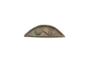 Vintage African Handmade Detailed Bronze Shield
