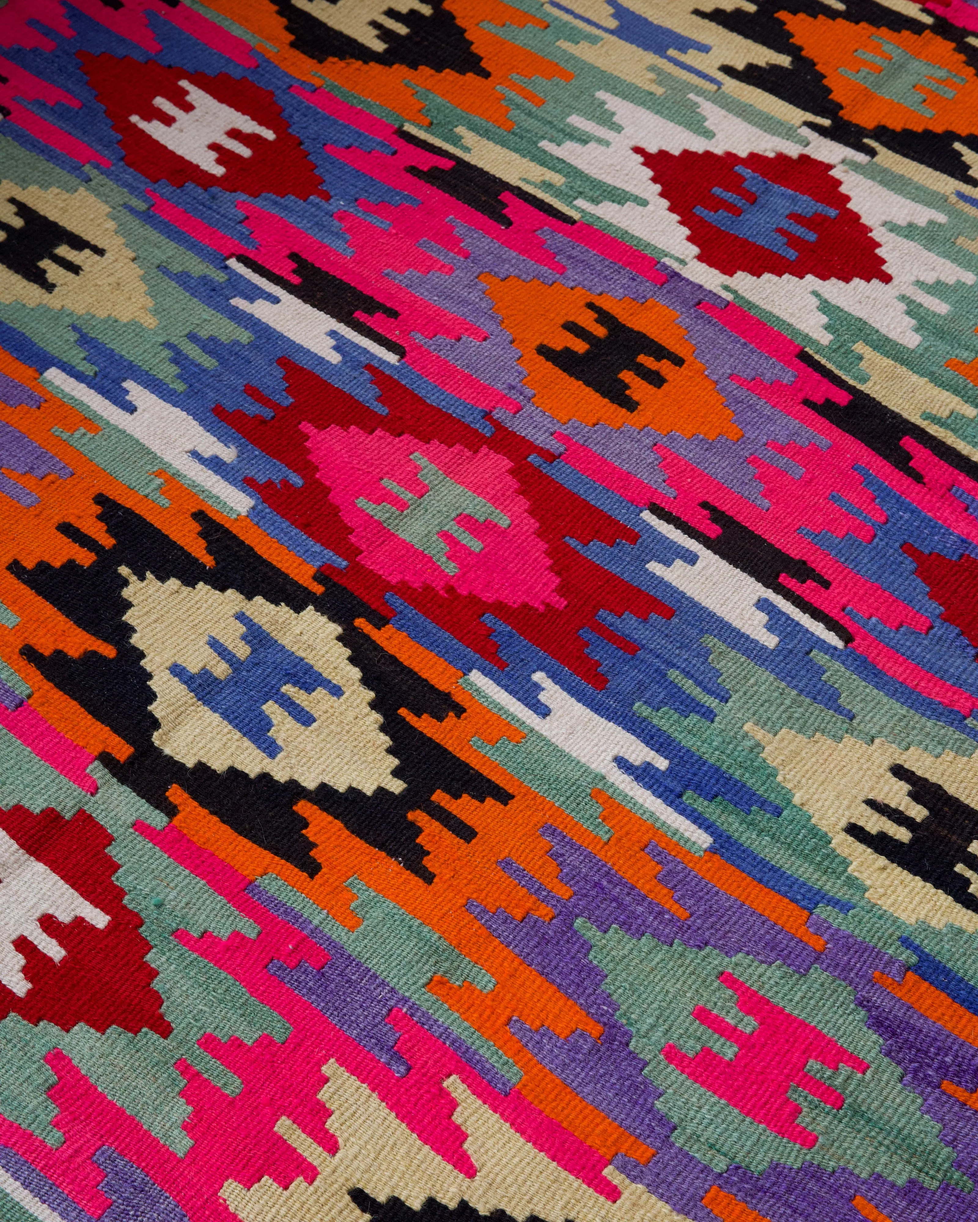 Vintage Denizli Kilim Rug 4'10"x6'11"