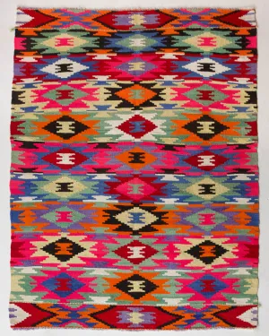 Vintage Denizli Kilim Rug 4'10"x6'11"